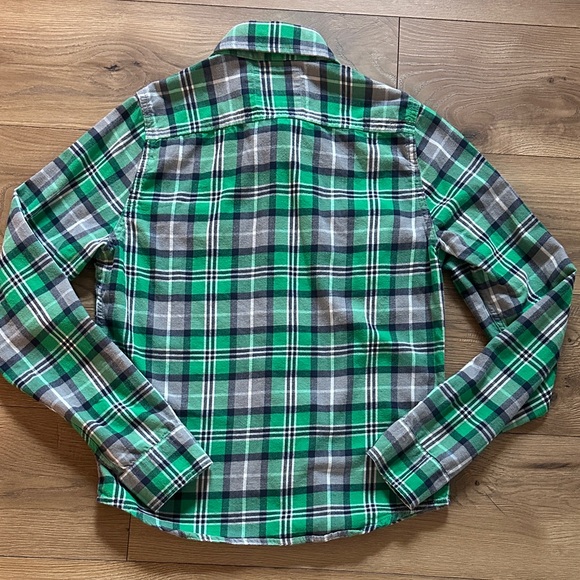 Hollister Green Plaid Flannel Icon Men’s Small Button Down Shirt Cotton - Picture 10 of 10